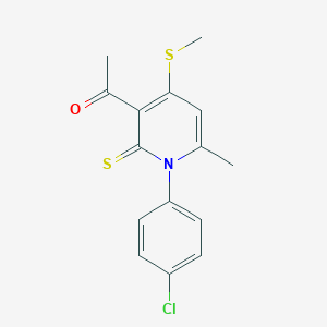 1-[1-(4-Chlorophenyl)-6-methyl-4-(methylsulfanyl)-2-thioxo-1,2-dihydro-3-pyridinyl]ethanone