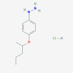 Hydrazine, (4-(1-methylbutoxy)phenyl)-, monohydrochloride