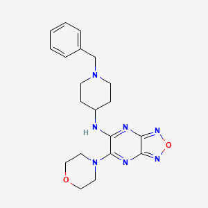 molecular formula C20H25N7O2 B5148522 N-(1-benzylpiperidin-4-yl)-5-morpholin-4-yl-[1,2,5]oxadiazolo[3,4-b]pyrazin-6-amine 