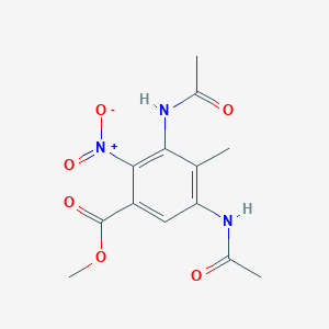 molecular formula C13H15N3O6 B5148544 Methyl 3,5-diacetamido-4-methyl-2-nitrobenzoate 