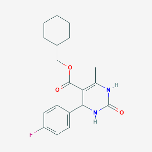 molecular formula C19H23FN2O3 B5148554 Cyclohexylmethyl 4-(4-fluorophenyl)-6-methyl-2-oxo-1,2,3,4-tetrahydropyrimidine-5-carboxylate 