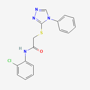 molecular formula C16H13ClN4OS B5148562 N-(2-chlorophenyl)-2-[(4-phenyl-4H-1,2,4-triazol-3-yl)sulfanyl]acetamide 