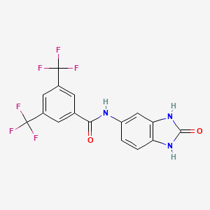 molecular formula C16H9F6N3O2 B5148622 N-(2-oxo-1,3-dihydrobenzimidazol-5-yl)-3,5-bis(trifluoromethyl)benzamide 
