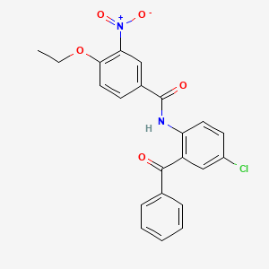 molecular formula C22H17ClN2O5 B5148751 N-[4-chloro-2-(phenylcarbonyl)phenyl]-4-ethoxy-3-nitrobenzamide 