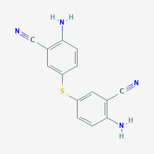 molecular formula C14H10N4S B514877 Bis[4-amino-3-cyanophenyl]sulfide CAS No. 61382-02-3