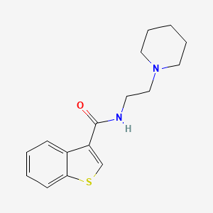 molecular formula C16H20N2OS B5148818 N-[2-(piperidin-1-yl)ethyl]-1-benzothiophene-3-carboxamide 