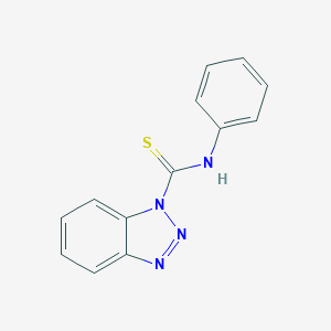 molecular formula C13H10N4S B514893 N-phenyl-1H-1,2,3-benzotriazole-1-carbothioamide 