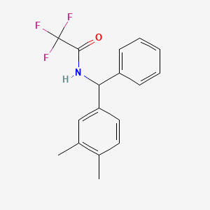 molecular formula C17H16F3NO B5149000 N-[(3,4-dimethylphenyl)-phenylmethyl]-2,2,2-trifluoroacetamide 