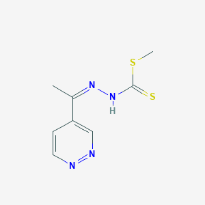 molecular formula C8H10N4S2 B514901 Methyl 2-[1-(4-pyridazinyl)ethylidene]hydrazinecarbodithioate 