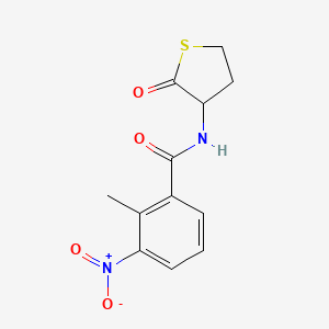 molecular formula C12H12N2O4S B5149023 2-methyl-3-nitro-N-(2-oxothiolan-3-yl)benzamide 