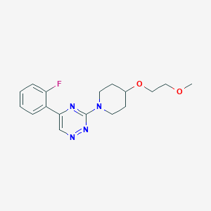 molecular formula C17H21FN4O2 B5149035 5-(2-Fluorophenyl)-3-[4-(2-methoxyethoxy)piperidin-1-yl]-1,2,4-triazine 