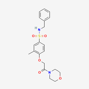 molecular formula C20H24N2O5S B5149037 N-BENZYL-3-METHYL-4-[2-(MORPHOLIN-4-YL)-2-OXOETHOXY]BENZENE-1-SULFONAMIDE 