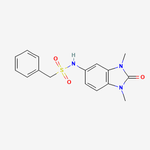 molecular formula C16H17N3O3S B5149042 N-(1,3-dimethyl-2-oxo-2,3-dihydro-1H-1,3-benzimidazol-5-yl)(phenyl)methanesulfonamide 
