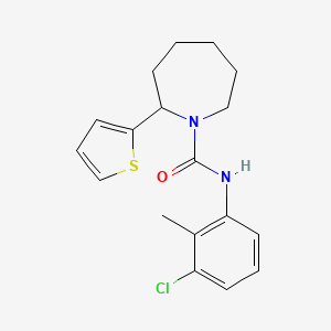 molecular formula C18H21ClN2OS B5149049 N-(3-Chloro-2-methylphenyl)-2-(thiophen-2-YL)azepane-1-carboxamide 