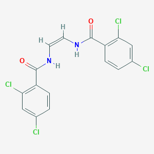 molecular formula C16H10Cl4N2O2 B514905 2,4-dichloro-N-{2-[(2,4-dichlorobenzoyl)amino]vinyl}benzamide 