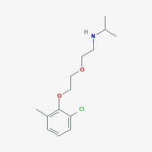 molecular formula C14H22ClNO2 B5149066 N-[2-[2-(2-chloro-6-methylphenoxy)ethoxy]ethyl]propan-2-amine 