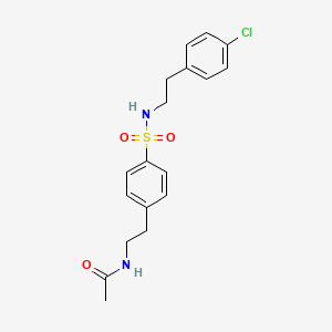 molecular formula C18H21ClN2O3S B5149154 N-[2-[4-[2-(4-chlorophenyl)ethylsulfamoyl]phenyl]ethyl]acetamide 