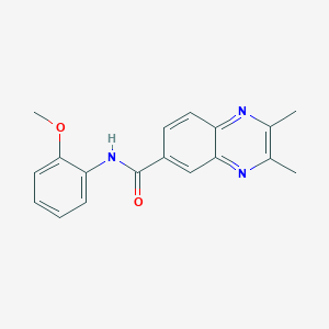 molecular formula C18H17N3O2 B5149156 N-(2-methoxyphenyl)-2,3-dimethyl-6-quinoxalinecarboxamide 
