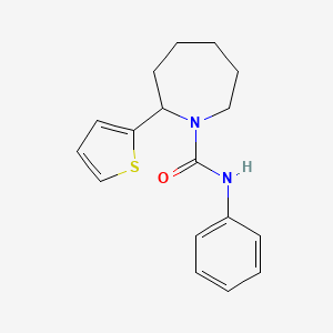 molecular formula C17H20N2OS B5149232 N-Phenyl-2-(thiophen-2-YL)azepane-1-carboxamide 