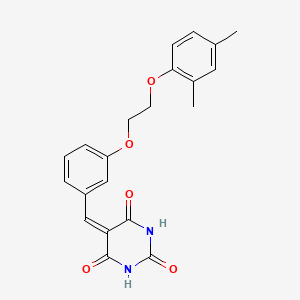 molecular formula C21H20N2O5 B5149307 5-{3-[2-(2,4-dimethylphenoxy)ethoxy]benzylidene}-2,4,6(1H,3H,5H)-pyrimidinetrione 
