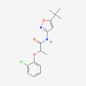 molecular formula C16H19ClN2O3 B5149381 N-(5-tert-butyl-1,2-oxazol-3-yl)-2-(2-chlorophenoxy)propanamide 