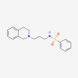molecular formula C18H22N2O2S B5149390 N-[3-(3,4-dihydro-2(1H)-isoquinolinyl)propyl]benzenesulfonamide 