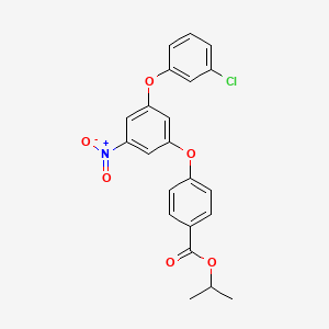 molecular formula C22H18ClNO6 B5149401 Propan-2-yl 4-[3-(3-chlorophenoxy)-5-nitrophenoxy]benzoate 