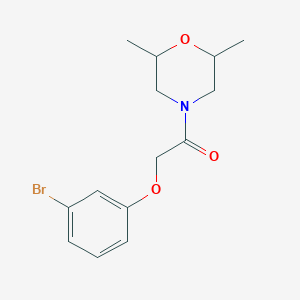 molecular formula C14H18BrNO3 B5149455 2-(3-Bromophenoxy)-1-(2,6-dimethylmorpholin-4-yl)ethanone 