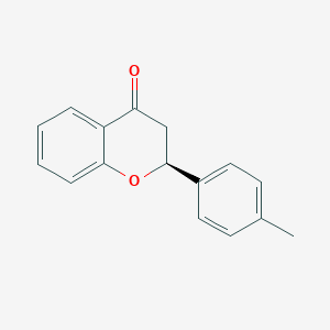 molecular formula C16H14O2 B514950 (2S)-2-(4-methylphenyl)-2,3-dihydrochromen-4-one 