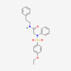 molecular formula C24H26N2O4S B5149663 2-(N-PHENYL4-ETHOXYBENZENESULFONAMIDO)-N-(2-PHENYLETHYL)ACETAMIDE 