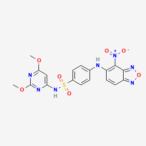 molecular formula C18H15N7O7S B5149689 N-(2,6-Dimethoxypyrimidin-4-YL)-4-[(4-nitro-2,1,3-benzoxadiazol-5-YL)amino]benzene-1-sulfonamide 