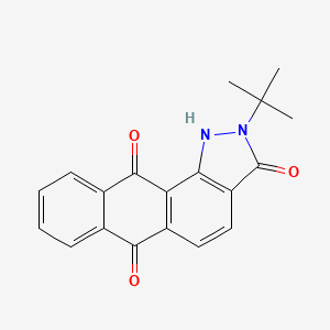 molecular formula C19H16N2O3 B5149730 2-tert-butyl-1H-naphtho[2,3-g]indazole-3,6,11(2H)-trione 