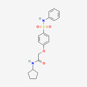 molecular formula C19H22N2O4S B5149779 N-cyclopentyl-2-[4-(phenylsulfamoyl)phenoxy]acetamide 