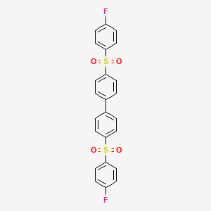 molecular formula C24H16F2O4S2 B5149935 1,1'-Biphenyl, 4,4'-bis[(4-fluorophenyl)sulfonyl]- CAS No. 136012-52-7