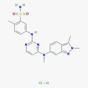 molecular formula C21H24ClN7O2S B000515 Pazopanib hydrochloride CAS No. 635702-64-6