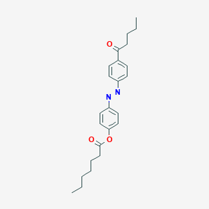 molecular formula C24H30N2O3 B051500 4-n-Pentanoyl-4-n'-heptanoyloxyazobenzene CAS No. 120103-00-6