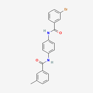 molecular formula C21H17BrN2O2 B5150132 N-[4-[(3-bromobenzoyl)amino]phenyl]-3-methylbenzamide 