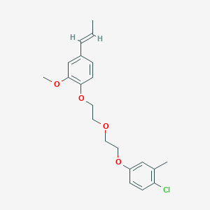molecular formula C21H25ClO4 B5150152 1-chloro-4-[2-[2-[2-methoxy-4-[(E)-prop-1-enyl]phenoxy]ethoxy]ethoxy]-2-methylbenzene 