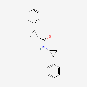molecular formula C19H19NO B5150289 2-phenyl-N-(2-phenylcyclopropyl)cyclopropane-1-carboxamide 