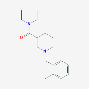 molecular formula C18H28N2O B5150295 N,N-diethyl-1-[(2-methylphenyl)methyl]piperidine-3-carboxamide 