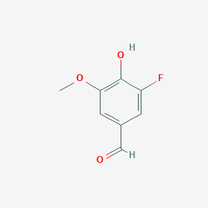 molecular formula C8H7FO3 B051503 3-Fluoro-4-hydroxy-5-methoxybenzaldehyde CAS No. 79418-78-3