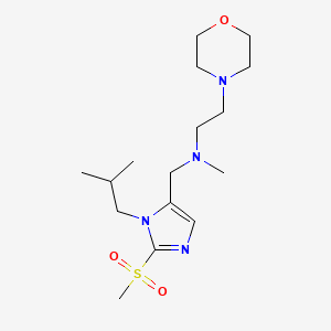 molecular formula C16H30N4O3S B5150565 N-methyl-N-[[3-(2-methylpropyl)-2-methylsulfonylimidazol-4-yl]methyl]-2-morpholin-4-ylethanamine 