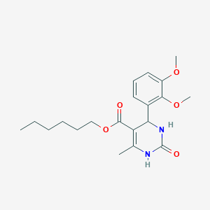 molecular formula C20H28N2O5 B5150685 Hexyl 4-(2,3-dimethoxyphenyl)-6-methyl-2-oxo-1,2,3,4-tetrahydropyrimidine-5-carboxylate 