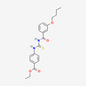 molecular formula C21H24N2O4S B5150713 Ethyl 4-({[(3-butoxyphenyl)carbonyl]carbamothioyl}amino)benzoate 