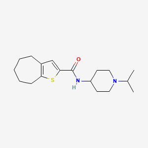 molecular formula C18H28N2OS B5150832 N-[1-(PROPAN-2-YL)PIPERIDIN-4-YL]-4H5H6H7H8H-CYCLOHEPTA[B]THIOPHENE-2-CARBOXAMIDE 