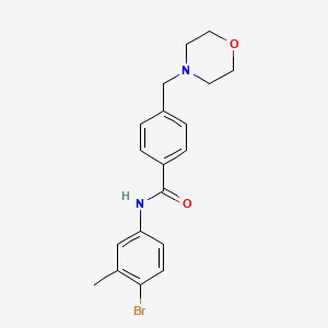 molecular formula C19H21BrN2O2 B5150892 N-(4-bromo-3-methylphenyl)-4-(morpholin-4-ylmethyl)benzamide 