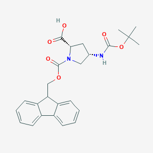 molecular formula C25H28N2O6 B051509 Boc-(2S,4S)-4-amino-1-Fmoc-pyrrolidine-2-carboxylic acid CAS No. 221352-74-5