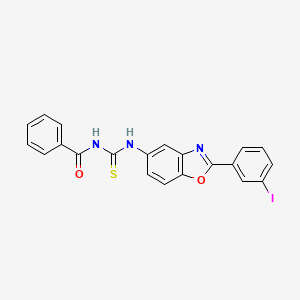 molecular formula C21H14IN3O2S B5150916 N-{[2-(3-iodophenyl)-1,3-benzoxazol-5-yl]carbamothioyl}benzamide 