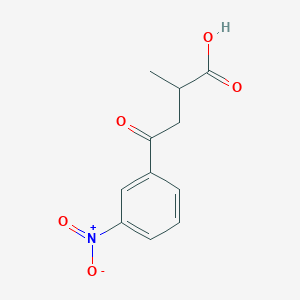 molecular formula C11H11NO5 B515100 Propionic acid, 2-methyl-3-(m-nitrobenzoyl)- CAS No. 34243-99-7