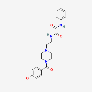 molecular formula C22H26N4O4 B5151019 N-{2-[4-(4-METHOXYBENZOYL)PIPERAZINO]ETHYL}-N-PHENYLETHANEDIAMIDE 